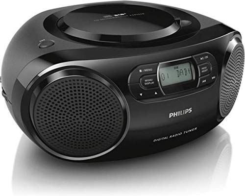 AZB500/12 Radio CD con Dab+, Reproductor de CD (Dab+/FM, Refuerzo dinámico de Graves, Función de repetición y reproducción aleatoria, Entrada de Audio) - Color Negro