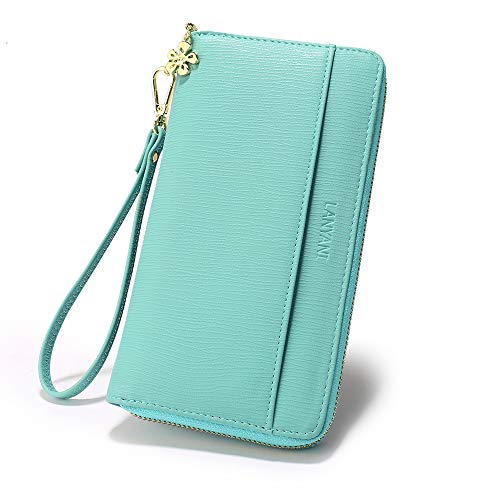 Women large Wallet soft pu leather Phone credit holder wristlet