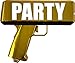 Party With Pride Rainmaker Handheld Cash Gun / Fake Bill Dispenser / Money Shooter / Metallic Plated (Metallic Gold)