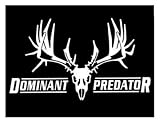 Dominant Predator Stealth Silver Hunting Window Decal Big Rack