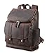 Texbo Vintage Real Cowhide Leather 15.6 Inch Laptop Backpack Travel Bag School Shoulder Bag
