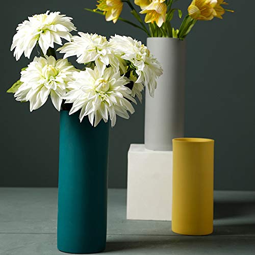 人気商品の ストレート花瓶セラミック飾りシンプルなドライフラワーイラストセラミック装飾 Qyszyg Gray B07qqpfj37 Gray Color フラワーベース花器 Www Wwmp Org Za