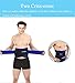 Runflory Waist Trimmer Belt Support Brace, Adjustable Lower Back Lumbar Support Straps - Weight Loss Ab Belt, Breathable Stomach Wrap Waist Trainer Cincher Girdle for Men & Women - Blue & Black