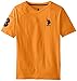 U.S. Polo Assn Big Boys' Solid V-Neck T-Shirt, Stanton Orange, 10/12