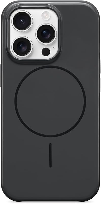 Coque pour iPhone 16 Pro – Compatible MagSafe, Revêtement Protecteur Anti-Rayures, Design Fin, revêtement intérieur en Microfibre – Noir obscur