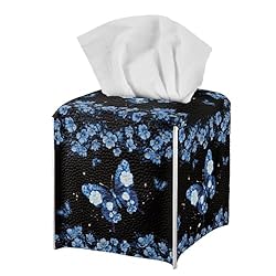 Talayituse Butterfly Daisy Flower Print Tissue Box
