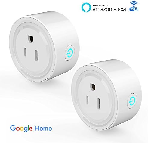 2 Pack Smart Plug Smarlance Wi-Fi Enabled Mini Outlet Compatible with Alexa Google Home, No Hub Required, WiFi Remote Control your Devices from Anywhere, Timing Function Smart Switch
