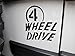 Jeep Wrangler Willys Wheeler 4 WHEEL DRIVE Sticker Decal Emblem Mopar OEM