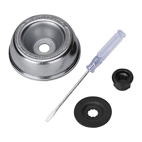 FUNTECK Steel Wire Brush Trimmer Head with Lawnmower Blade Adapter Attachment Kit for Trimming Around Brick Cement and Stone, Fits Most of Straight Shaft String Trimmer (6 inch)