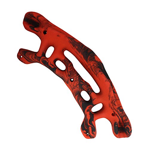 Get Out! Fingerboard & Wall Mount Hardware â€“ Rock Climbing Training Board Hangboard Finger Hold in Red & Black Swirl