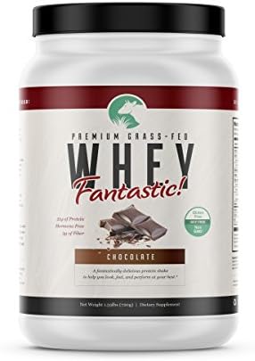 Grass Fed Whey Fantastic | Natural Whey Protein Blend from Isolate &amp; Concentrate Perfect for Building Lean Muscle or Weight Loss | Cold Processed, Non-GMO, Gluten Free | 720g - 20 servings (Chocolate)