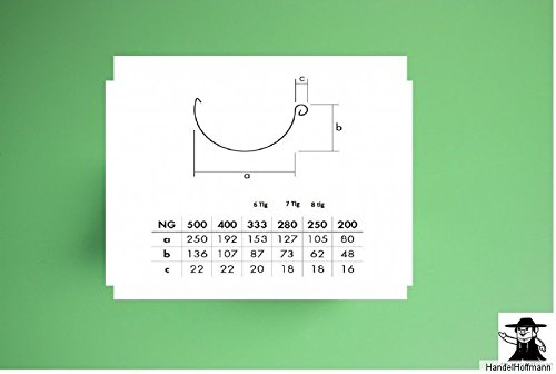 Dachrinnenset 8 m lang Titanzink in 3 Größen (groß) – Bild 3