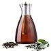 ZENZENZE Airtight Cold Brew Iced Coffee Maker and Tea Infuser With Spout - 8 Cup / 1.6 Quarts / 50oz Glass, Brewing Glass Carafe with Removable Stainless Filter, FREE Recipes eBook