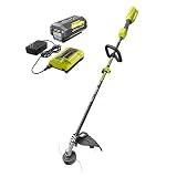 RYOBI 40-Volt Lithium-Ion Cordless Attachment Capable String Trimmer, 4.0 Ah Battery and Charger Included