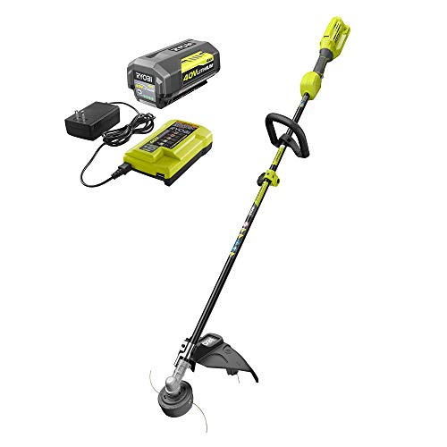 RYOBI 40-Volt Lithium-Ion Cordless Attachment Capable String Trimmer, 4.0 Ah Battery and Charger Included
