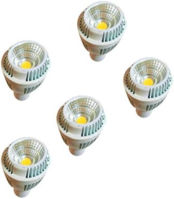 SUNNYLIGHTING GU10,COB LED Bulb 120V 7W,50W equivalent,Dimmable, 3000K Warm White,700lm, CRI 80+,120 Degree Wide Beam Floodlight,LED spotlight,Recessed Lighting,5 Pack