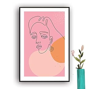Framed Canvas Wall Art Picasso Poster Print of Woman Canvas Prints Home Artwork Decoration for Living Room,Bedroom - 16x24 inches