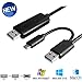 USB USB C Data Transfer Cable Easy Link PC to PC Transfer Data and Share Keyboard Mouse Compatible with Mac OS/Win XP-WIN10(6.5FT)