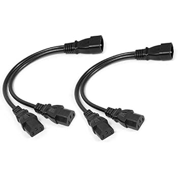 adapter t splitter power Cord: Adapter Amazon.com: Cable C13 Audio x Y to 2 Power Home UPS 2Pack C14 Server Splitter
