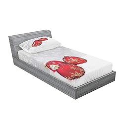 Ambesonne Christmas Fitted Sheet & Pillow Sham