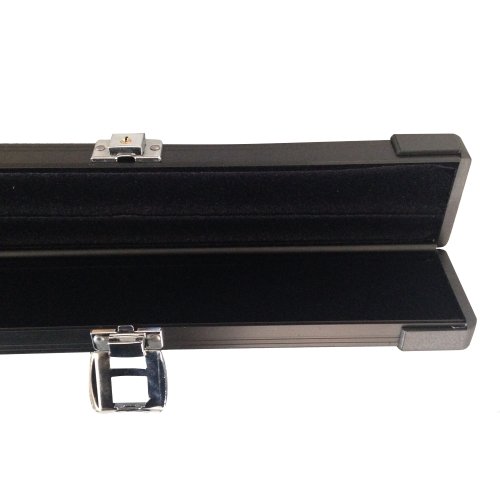 Peradon BLACK ALUMINIUM 3/4 Jointed 3pc Snooker Cue Case With Locks