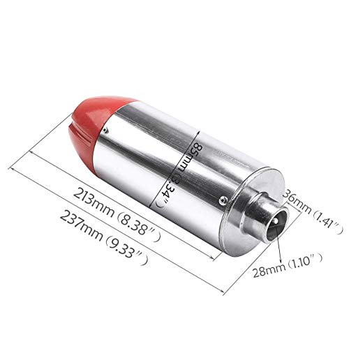 ZXTDR 28mm Exhaust Muffler & Exhaust Pipe For Honda 50cc 70cc 90cc 110cc 125cc CRF50 XR50 KLX SSR Dirt Pit Bike (Red)