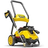 Stanley SLP2050 2050 psi 2-in-1 Electric Pressure Washer Mobile Cart Or Detach Portable Use With Detergent Tank, Yellow, Medium