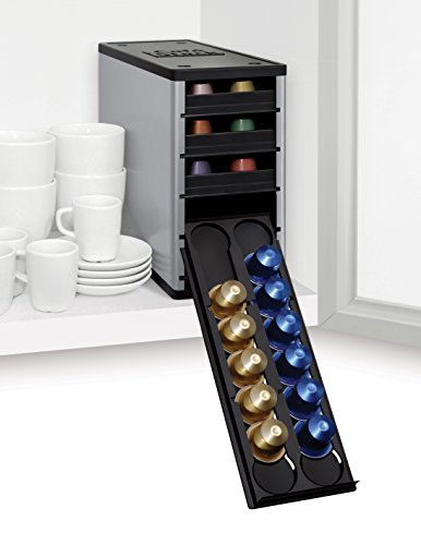 Click Here to See More Images YouCopia CaféStack Nespresso Pod Storage Drawers Cabinet Organizer, 60 Capsules