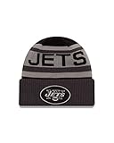 NFL New York Jets Unisex New Era NFL Black & Gray Biggest Fan 2.0 Cuff Knit Beanie , Black/Grey,One Size