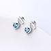 925 Sterling Silver Music Note Heart Stud Earrings for Women