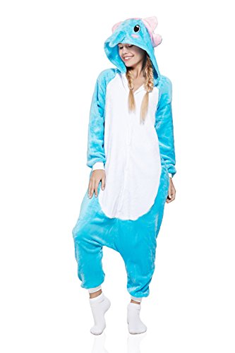 Adult Elephant Kigurumi Animal Onesie Pajamas One Piece Cosplay Costume