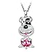 LADY COLOUR Animal Necklace for Daughter Granddaughter Gifts Present Lucky Dog Puppy Pendant Ruby Swarovski Crystals Annimal Jewelry for Women Her Christmas Birthday Gifts for Teens Girls Girlfriend