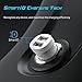 [Mini Car Charger] iClever BoostDrive 24W 4.8A Dual USB Car Charger for iPhone 7 / 6 plus / 6, iPad Mini / Pro, External Battery Pack, GPS, Bluetooth Speaker/Headphones, Mp3 Players and More, White