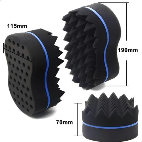 Esponja Nudred Dupla Face Para Cabelo Afro, Personalizada, Infinity, Profissional,Enrola Cabelo, Modeladora de Cabelo, Penteados Nudread, Torção de Cabelo, Estilo Trançado, Cabelo