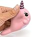 Slow rising squishy  Soft Whale Cartoon Squishy Slow Rising Squeeze Toy Phone Straps Ballchains (Pink)