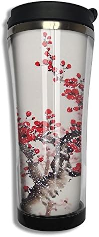 Coffee Mug Chinese Cherry Blossom Tree Vacuum Stainless Steel Travel Mug 14.3oz