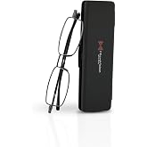 MicroVision Flat Folding Reading Glasses with Compact Case | Flat folding reading glasses for men and women with a compact, portable design that stores easily in a pocket, purse or bag.