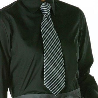 Uniform Works A885 Tie, Grey Tonal Stripe