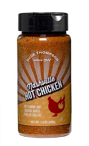 OLDE THOMPSON NASHVILLE HOT CHICKEN SEASONING, FLAMING HOT CHICKEN SPICE, 7.3 OUNCE