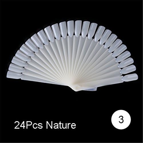 Nail Art Tips Practice Display Set Fan Design Fake Stick Transparent Nature Black DIY Polish Gel Training Tool CH386