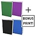 Book Sox Stretchable Book Cover: Standard Size 4 Color + 1 Print Pack. Fits Smaller/Thinner Hardcover Textbooks up to 8x10. Easy to Install, Adhesive-Free, Nylon Fabric Protector for School.