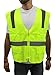 Medium / Ansi Class 2 High Visibility Safety Vest: Solid Lime Front/ Mesh Back