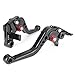 GZYF Short Brake Clutch Levers for Kawasaki 2000-2004 ZX6R 2004-2005 ZX10R / 2003 2004 2005 2006 Z1000 BLK Black and Red