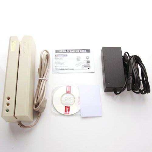MSR609 HID Magnetic StripeCard Reader Writer Encoder + 20 Free Blank Cards