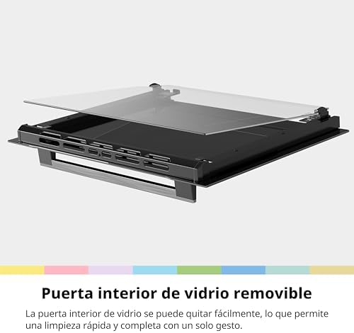 ' Horno Pizza Eléctrico Empotrable Multifunción, Convección, 1 Bandeja y 1 Rejilla, Limpieza Aquactiva, 70L, 7 Funciones, Ventilador de, Cavidad Esmaltada, Puerta Fría, CBO70M80D2-BK [Clase A]