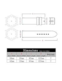 IVAPPON Reemplazo de correa de reloj de cuero genuino marrón claro extra largo para Apple Watch 85x125mm Gun Adaptador negro