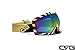 CRG Sports Motocross ATV Dirt Bike Off Road Racing Goggles T815-27-5A T815-27-5A Multi-color lens, yellow frame with black stripe