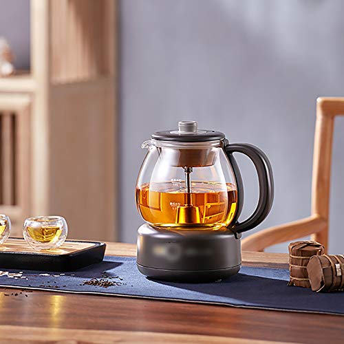 OMKMNOE Teekocher Mit Permanent Edelstahl Teefilter Herausnehmbar, Kabellose Technik Drehbare Steckverbindung Schwarz… – Bild 7
