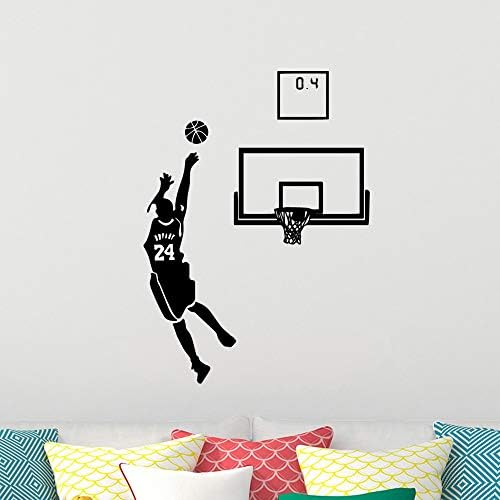 Crjzty Hot Kobe Bryant Basketball Game Wall Stickers Decals Removable Vinyl Murals For Kids Room Living Room Decoration wallsticker 43 * 59cm