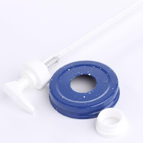 Create Your Own Vintage Soap Pump Kits with Blue Speckled Lid- 2 Sets